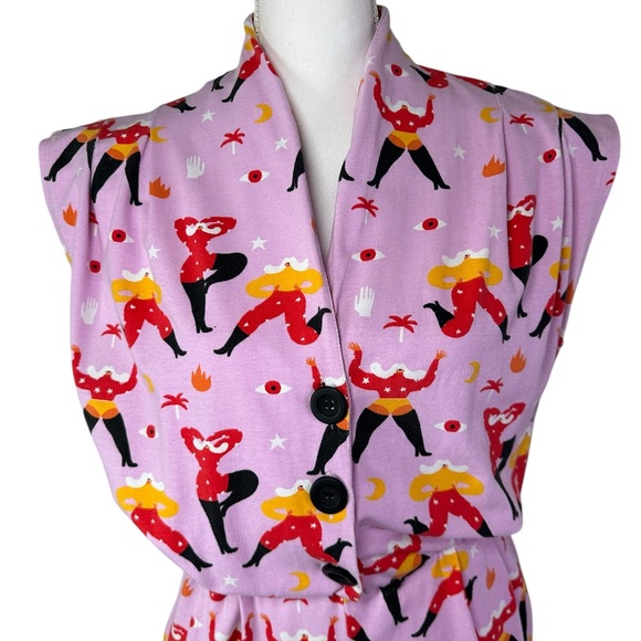 Nooworks Magic Suit Jumpsuit The Stargirl Print Size Medium - Picture 2 of 13